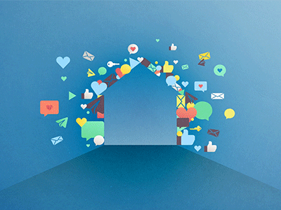 Crowdfunding House Loop animated gif animation crowdfunding gif house loop social media