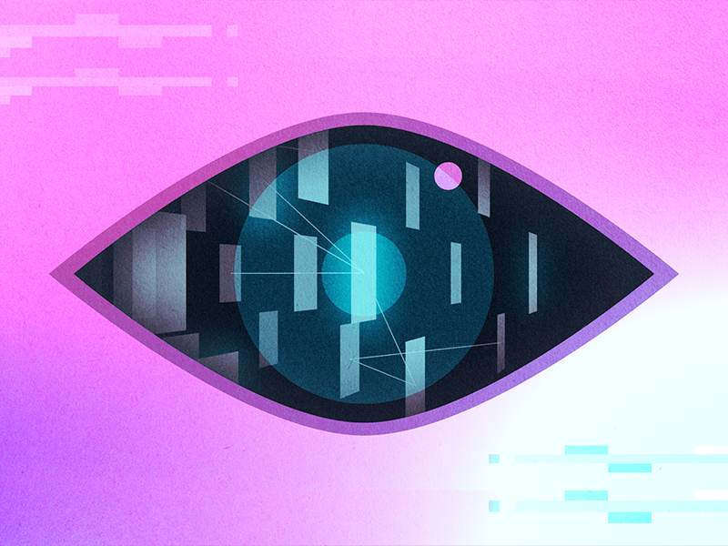 All-seeing eye of AI eye ai illustrator vector illustration design