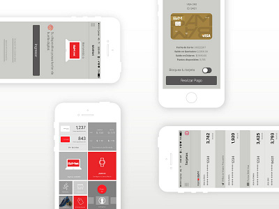 BAM App android app gt ios minimal red ui ux white