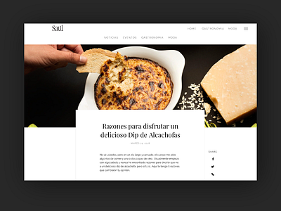 Saúl Website - Blog article blog food guatemala minimal playfairdisplay ui ux