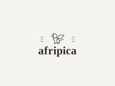 Logotype Afripica animal brand brand agency branding design graphic guatemala icon logo minimal serif typography