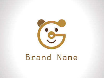 Pre-made LOGO for sale - Letter G and Cute Bear