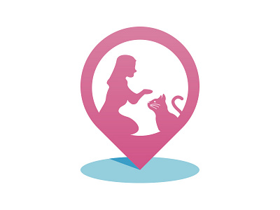 Pre-made LOGO for sale - Women and Cat