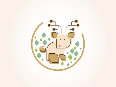 Pre-made LOGO for sale - Deer 01 animals cute deer design hong kong logo logos lovely mack chan minimalism pre made