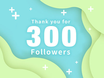 Thank you for 300 Followers 300 china dribbble followers hong kong logo logos mack chan minimalism pre made thank you