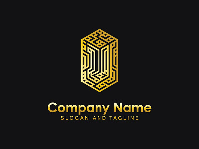 Pre-made LOGO for sale - Abstract BlockChain and Cryptography 01