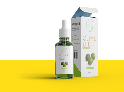 Olive Oil Minimal packaging box packaging branding business cards die line graphic design illustration label design luxury minmal product packaging vector