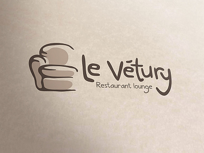 Le Vetury graphic identity cought illustration logo logotype lunch restaurant typo typography