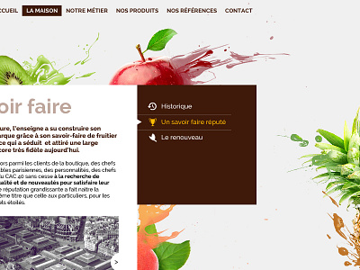 Colom website fruit parallaxe