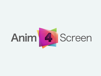 Anim4screen logotype identity animation identity logo logotype screen shiny vector