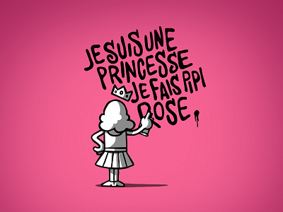 Princesse funny illustration kid logo logotype princess vector