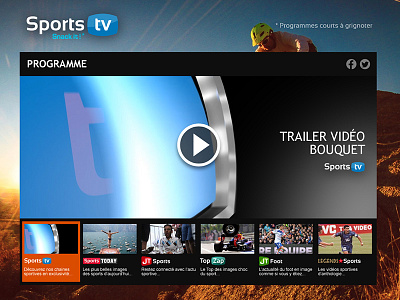 Sport TV homepage