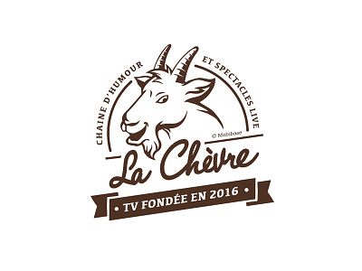 Logo La Chevre TV program animation art cover illustration logo logotype program screen tv vector