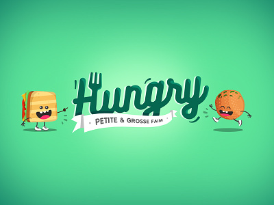 Hungry Food truck Logo colors flat food foodtruck fun illustration logo