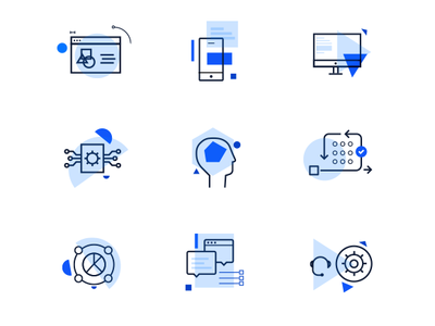 Geometric inspired icons