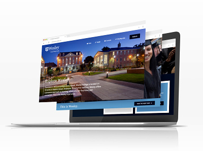 Wesley College Admissions Mockup freelance design mockup webdesign website wordpress