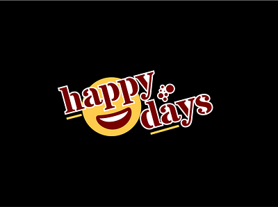 happy days font sticker ui