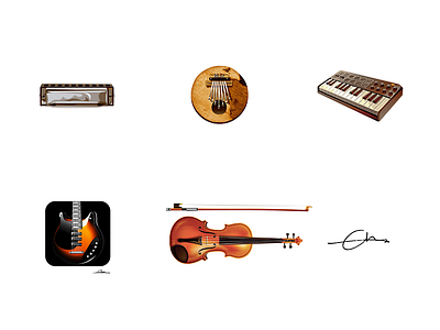 Instruments icon instruments materialization music