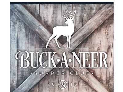 Buckaneer Supper Club brand buck desire logo restaurant supper club