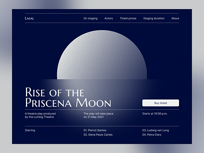 Rise of the priscena moon blue design illustration moon ui ux vector we web white