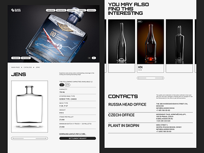 Glass decor concept: product card bottles branding design graphic design typography ui ux web
