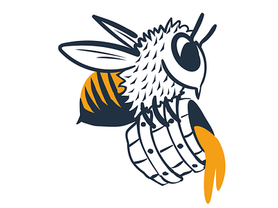 Bee branding character design graphic design illustration logo vector