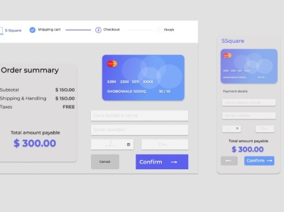 Credit card checkout page daily ux dailyui design ssquare ui ux uxui