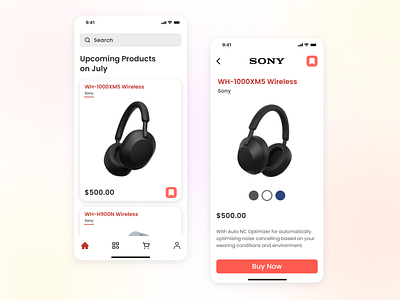 Daily Exploration - Headphone Retail App design figma mobile design modern design simple design ui uiux