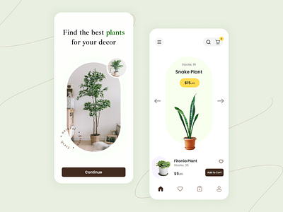 Daily Exploration - Plant Shop App app design design figma mobile design modern design simple design ui uiux