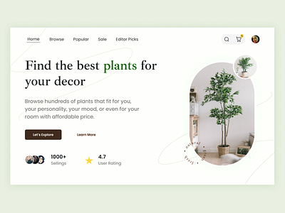 Daily Exploration - Plant Shop Landing Page