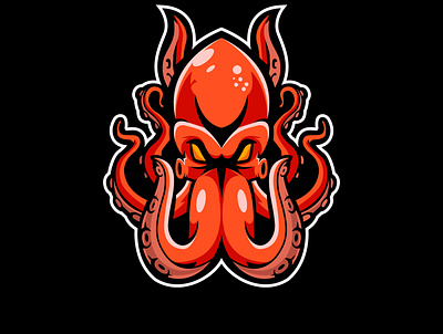 Octopus mascot logo 3d animation branding design esport graphic design illustration logo mascot logo motion graphics ui ux vector