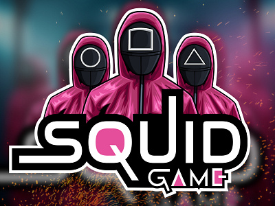 squid game mascot logo design