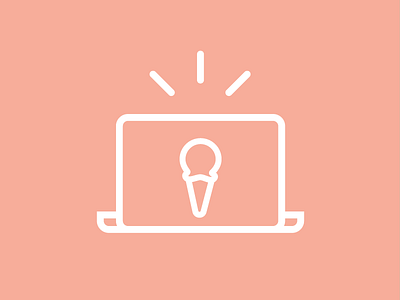 Gelato branding ice cream icon identity illustration laptop symbol technology