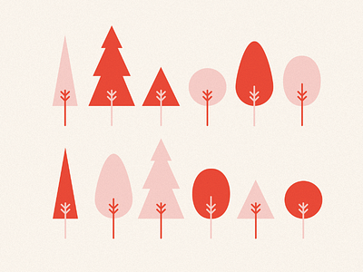 Trees trees trees illustration scandinavian trees