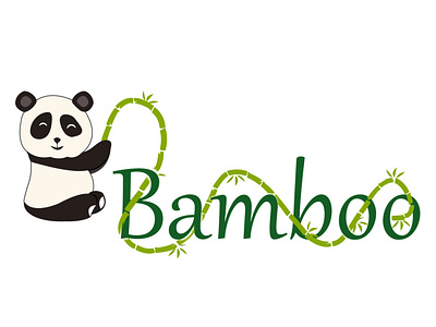 Panda Bamboo! branding dailylogochallenge design fonts graphic design illustration logo panda typography vector