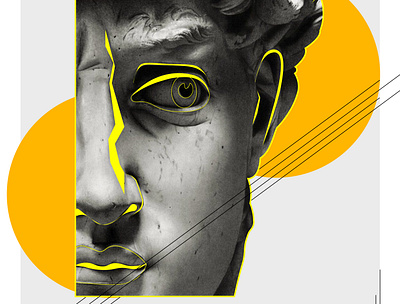 Face Of David adobeillustrator advertising art arthistory design graphic design poster renaissance