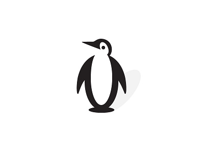 Pinguin logo pinguin shadow symbol