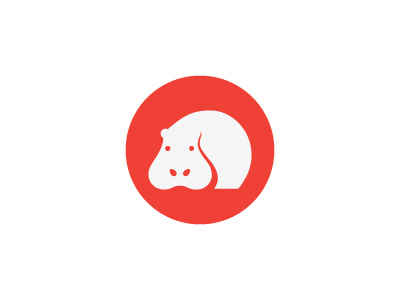 Hippo1 animal hippo logo mark simbol