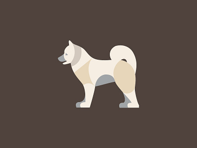 Spitz animal dog illustration logo mark symbol