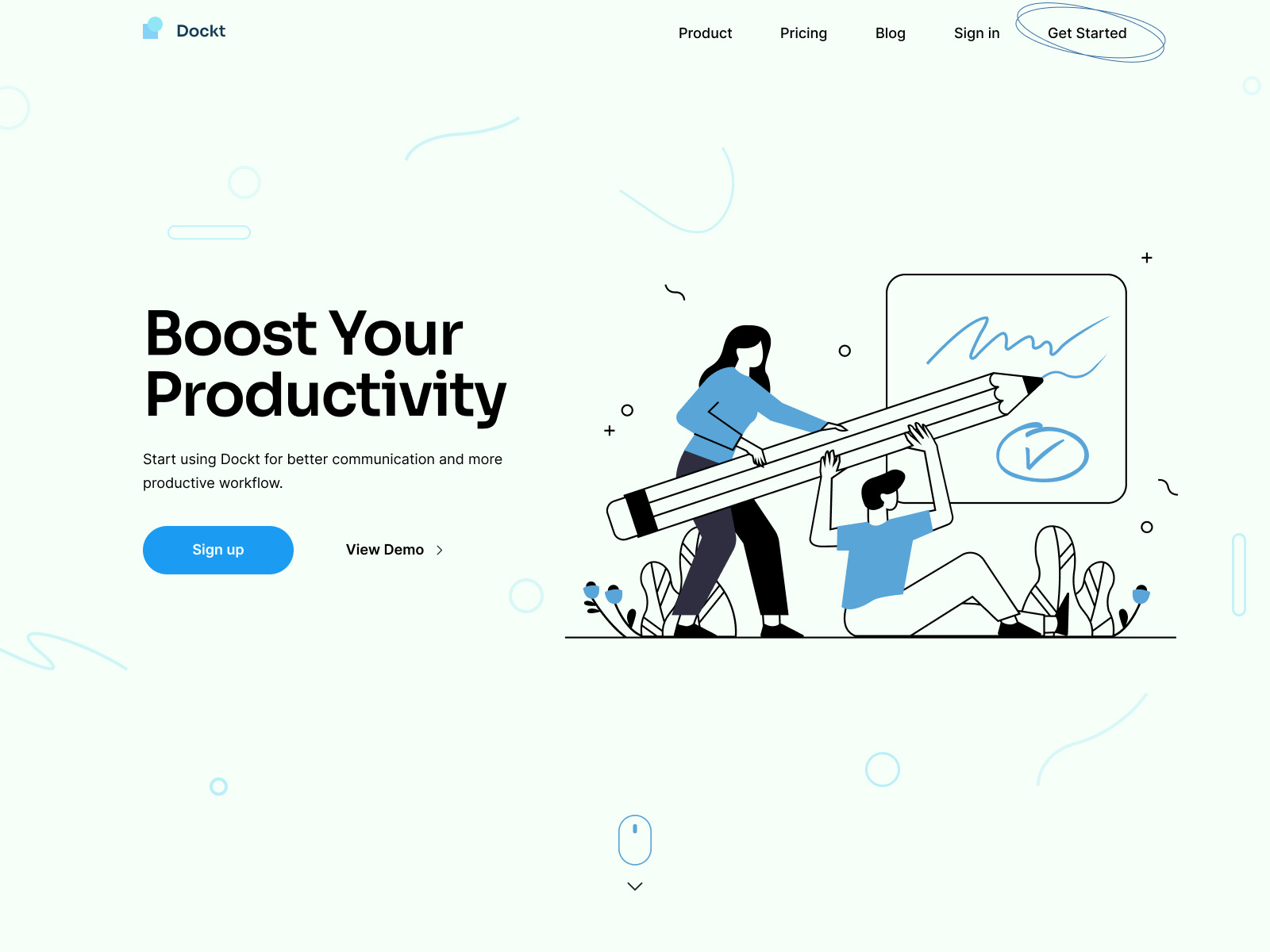 Landing Page For A Productivity App by Nick Zubrik on Dribbble