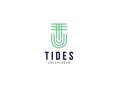 Tides Unexplored branding design icon illustration logo typography vector