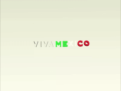 Viva Mexico aftereffects animation independenceday mexico motion graphics september15 typeanimation typography vivamexico