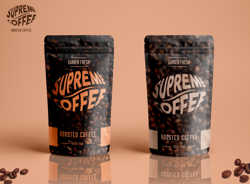 Supreme Coffee Logo and Packaging Concept by nikeshkadia on Dribbble