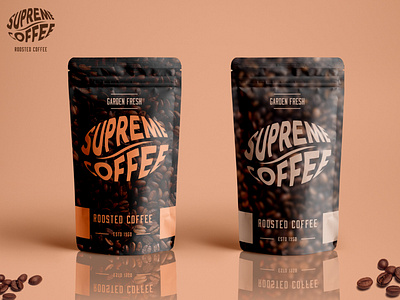 Supreme Coffee Logo and Packaging Concept