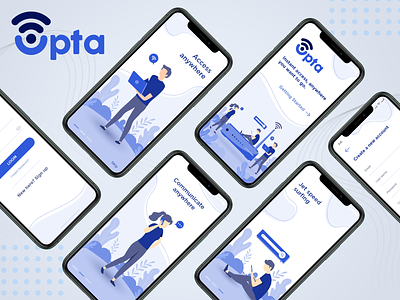 Opta Broadband Mobile App Concept concept design illustration mobile app mobile app design mobile screen mockup typography ui uidesign