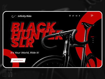 Bike Shop - Dark-Red Landing Page bike bikes branding branding design design landing page ride ui uidesign web web layout webdesign