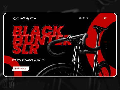 Bike Shop - Dark-Red Landing Page