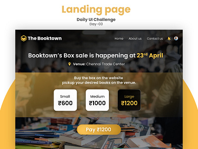 Book store landing page