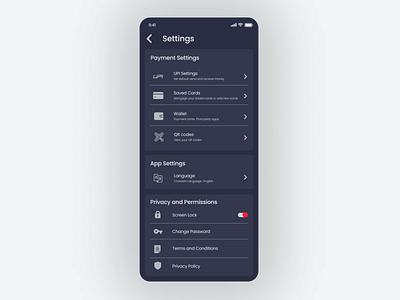 payment app settings page daily ui dailyui design graphic design ui ux