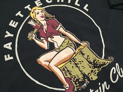 Fayettechill Pin Up Girl cheesecake drawing illustration pin up